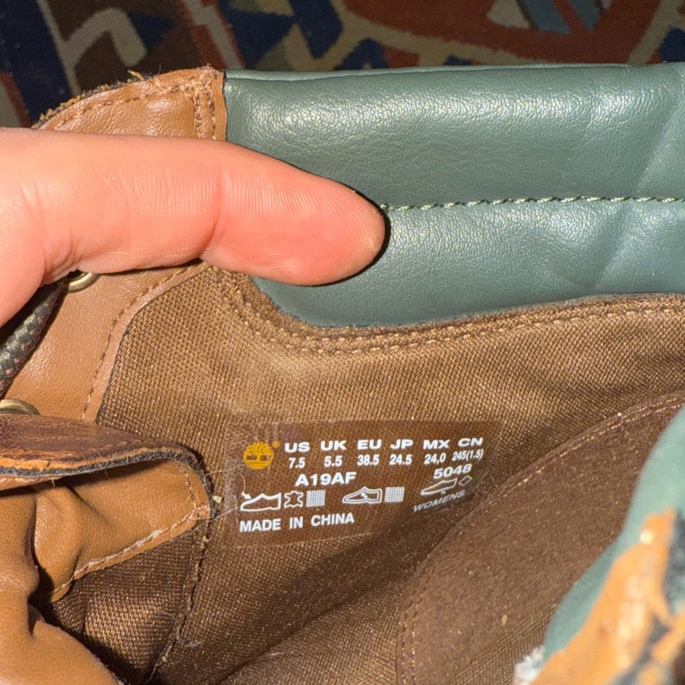 Timberland Wedge Safari Boots Size 7.5 Brown Leather - Picture 5 of 9